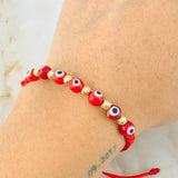Pulsera Roja Ojos Turcos 0.65gr / Oro Amarillo 18K *