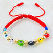 Pulsera Roja Ojos Turcos Colores 1.25gr / Oro Amarillo 18K *