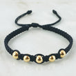 Pulsera Negra Bolas 1.05gr / Oro Amarillo 18K *