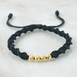 Pulsera Negra Bolas 0.45gr / Oro Amarillo 18K *