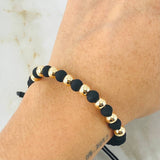 Black Beads Bracelet 1.65gr / 18K Yellow Gold *
