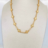 Cadena Halo Trebol 16.85g / 15 3/4 in / 2.8mm Oro Amarillo 18K