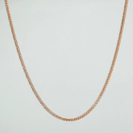 Franco Chain 3.6gr / 23 3/4 in / 1.39mm Two-tone White Rose +3 18K $