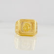 Bordered Eagle Signet Ring 3.75g / T10 1/4 Yellow Gold 18K