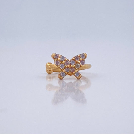 Piercing Earcuff Butterfly Simulator 0.65gr / 1/4 in / 18K Gold