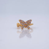 Piercing Earcuff Butterfly Simulator 0.65gr / 1/4 in / 18K Gold