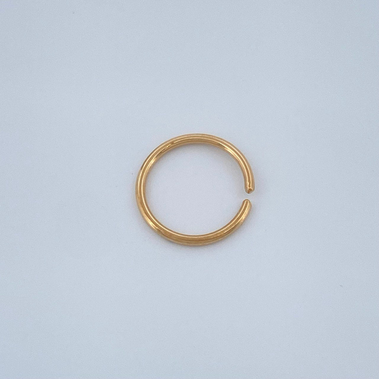 Piercing Aro Liso 0.2gr / 1/2 in / Oro Amarillo 18K $