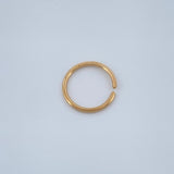 Piercing Aro Liso 0.25gr / 1/2 in / Oro Amarillo 18K $