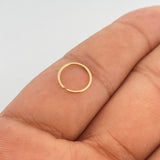 Piercing Aro Liso 0.2gr / 1/2 in / Oro Amarillo 18K $