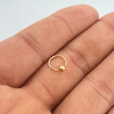 Piercing Aro Bola 0.25gr / 1/2 in / Oro Amarillo 18K $