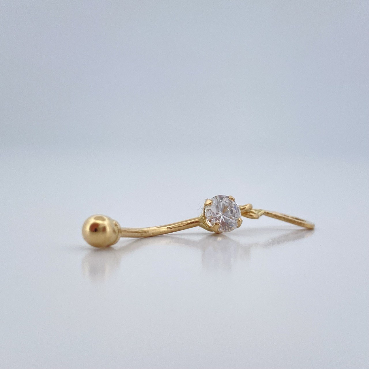 Navel Piercing Wing 0.6gr / 1.3in / 18K Gold $