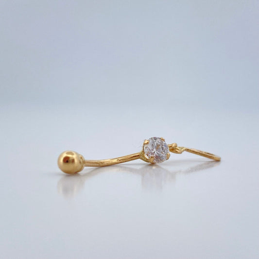 Navel Piercing Wing 0.6gr / 1.3in / 18K Gold $