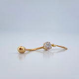 Navel Piercing Wing 0.6gr / 1.3in / 18K Gold $