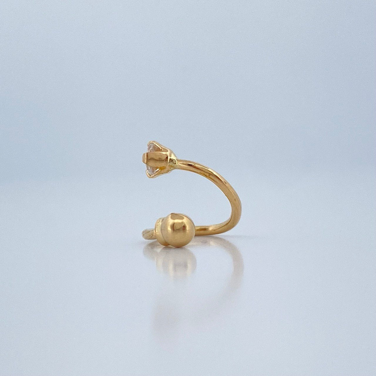 Spiral Piercing Four Claws 0.5gr / 0.5in / 18K Gold $