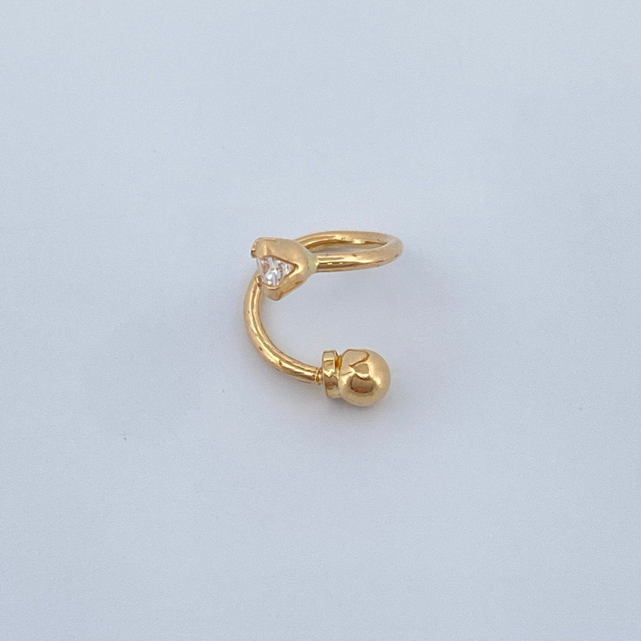 Spiral Piercing Four Claws 0.5gr / 0.5in / 18K Gold $