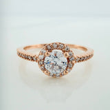 Anillo Churumbela Halo 2.05gr / T7 / Oro Rosa 18K &