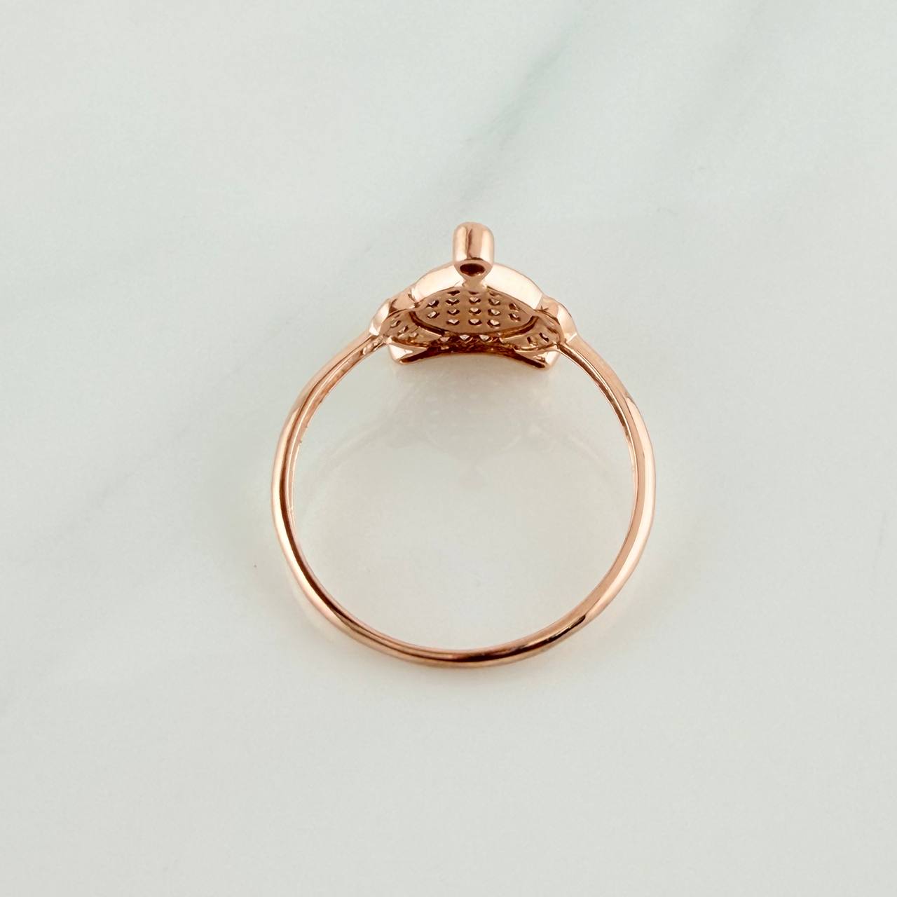 Anillo Corona 1.65gr / T7 3/4 / Oro Rosa 18K &