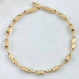 Pulso Rustico Tribal 4.75gr / 19.5cm / 3.6mm Texturizado Oro Amarillo 18K