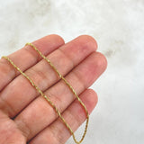 Cadena Veneciana En Espiral 3.05gr / 45cm / 1.2mm Oro Amarillo +3 18K ©