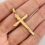Dije Cruz Cristo Inri 1.5gr / 1 1/2 in / Oro Amarillo 18K &