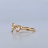 Double Heart Ring 1.3gr / Size 4 3/4 / 18K Gold $