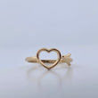 Heart Arrow Ring 1.35gr / Size 5 1/2 / 18K Gold $