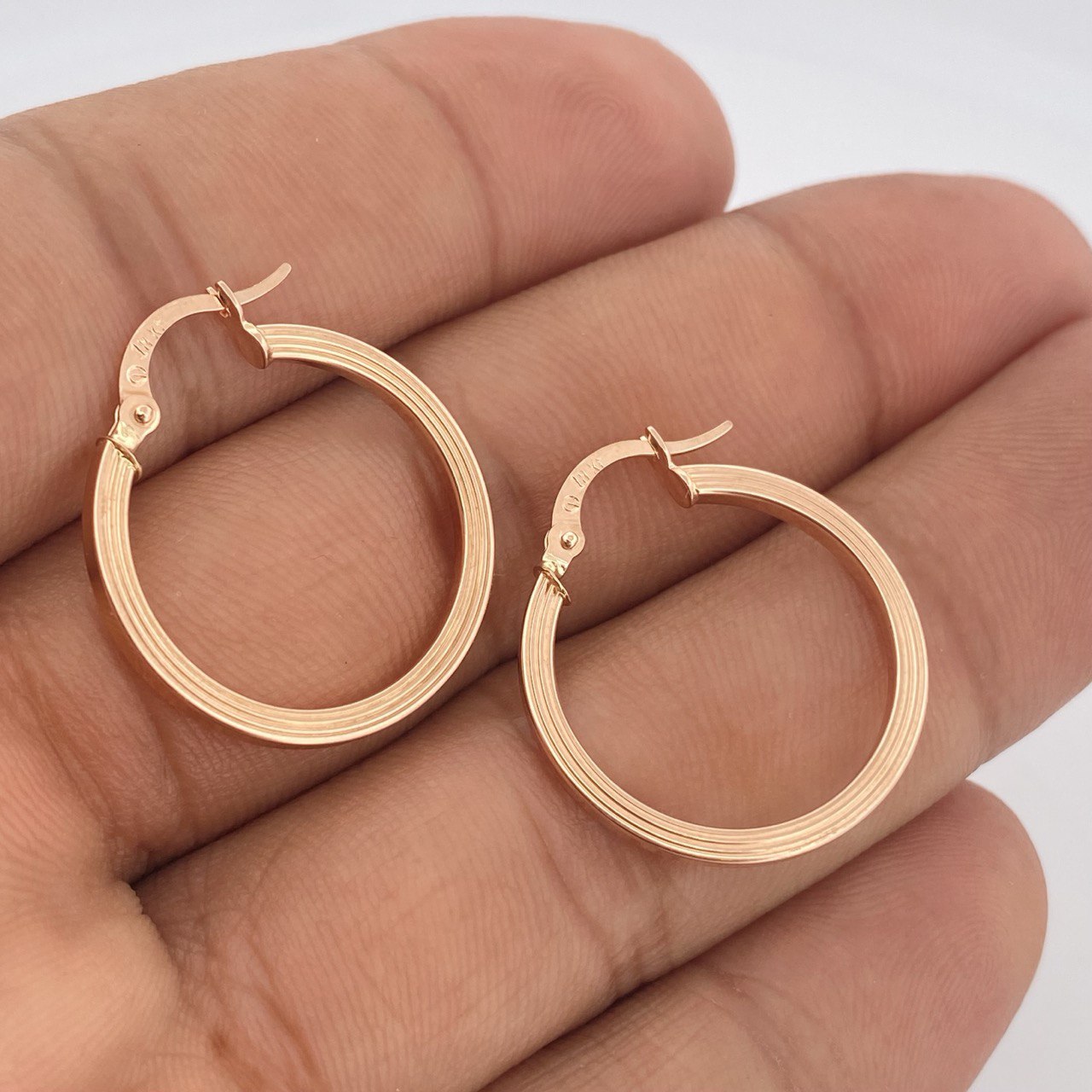 Candongas Andy 1.65gr / 1 in / Oro Rosa 18K $