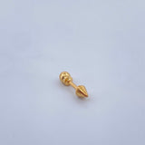 Piercing Tip 0.35gr / 0.5in / 18K Gold $