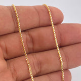 Cadena Veneciana 4.9gr / 15 3/4 in / Dos Oros Amarillo Blanco +3 18K +