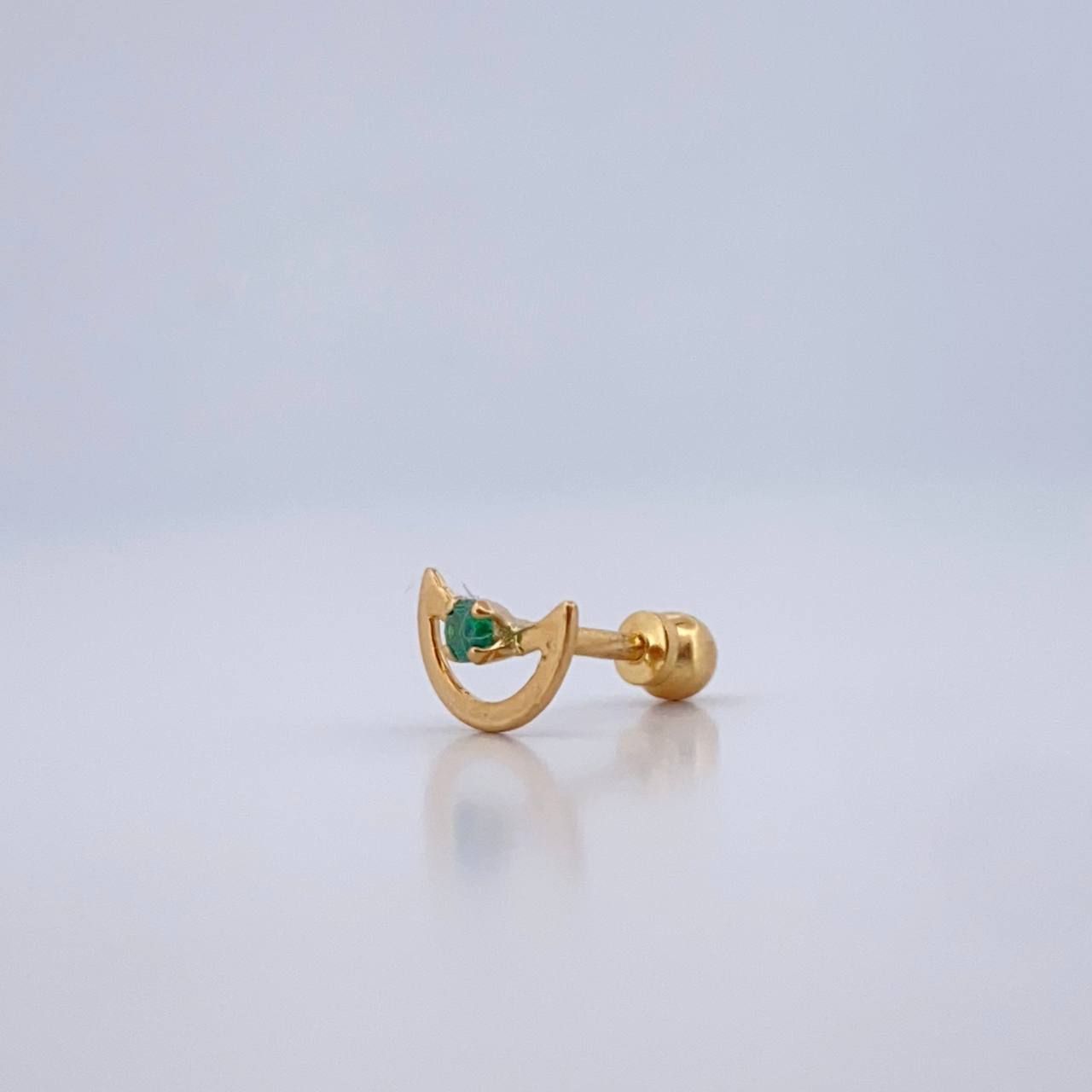 Half Moon Piercing 0.35gr / 0.5in / 18K Gold $