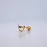 Half Moon Piercing 0.35gr / 0.5in / 18K Gold $