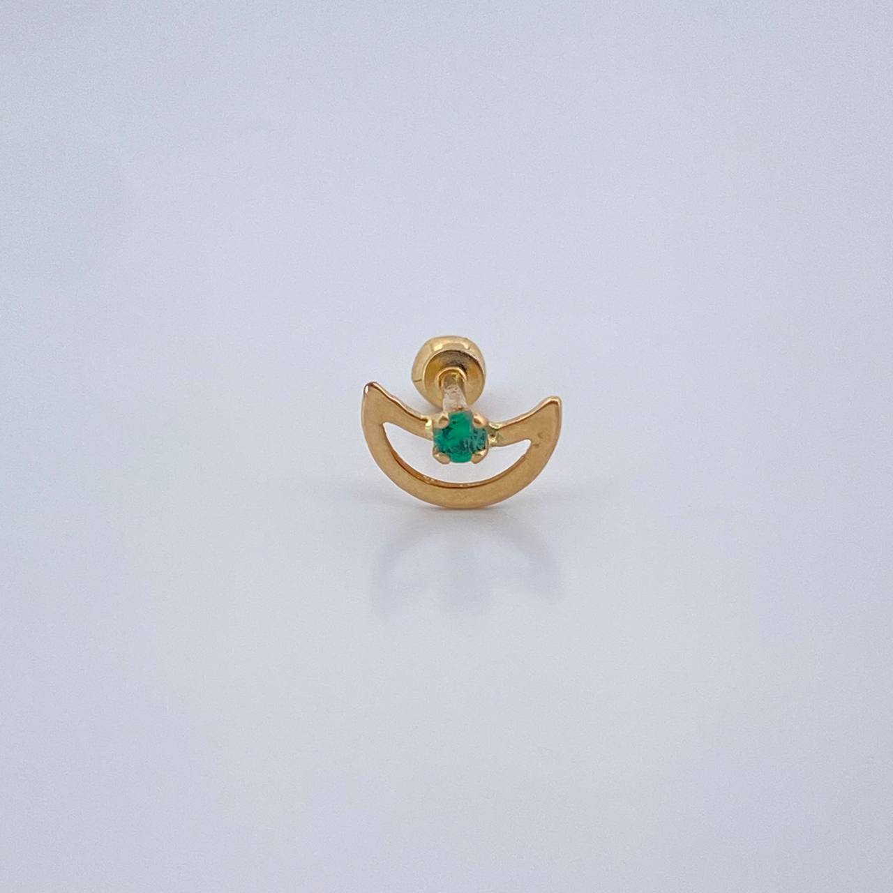 Half Moon Piercing 0.35gr / 0.5in / 18K Gold $