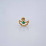 Half Moon Piercing 0.35gr / 0.5in / 18K Gold $