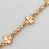 Pulso Halo Trebol 7g / 6 3/4 in / 2.45mm Oro Amarillo 18K