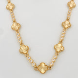 Cadena Halo Trebol 16.85g / 15 3/4 in / 2.8mm Oro Amarillo 18K