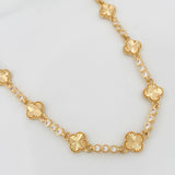Cadena Halo Trebol 16.85g / 15 3/4 in / 2.8mm Oro Amarillo 18K
