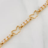Pulso Tennis Mariposa 6.35g / 7 in / 2.36mm Oro Amarillo 18K