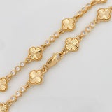 Cadena Halo Trebol 16.85g / 15 3/4 in / 2.8mm Oro Amarillo 18K