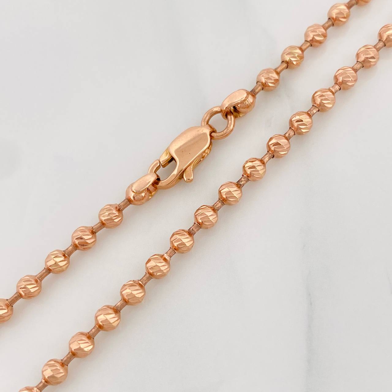 Half Moon Military Chain 21.4g / 28 in / 3mm 18K Rose Gold %