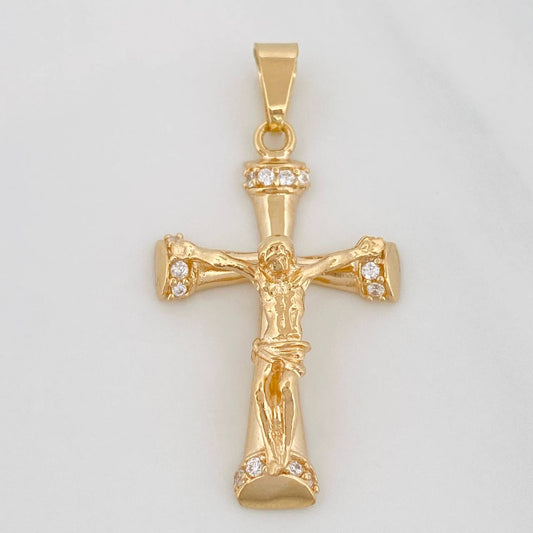Dije Cruz Cristo 4.3g / 1 1/2 in Oro Amarillo 18K