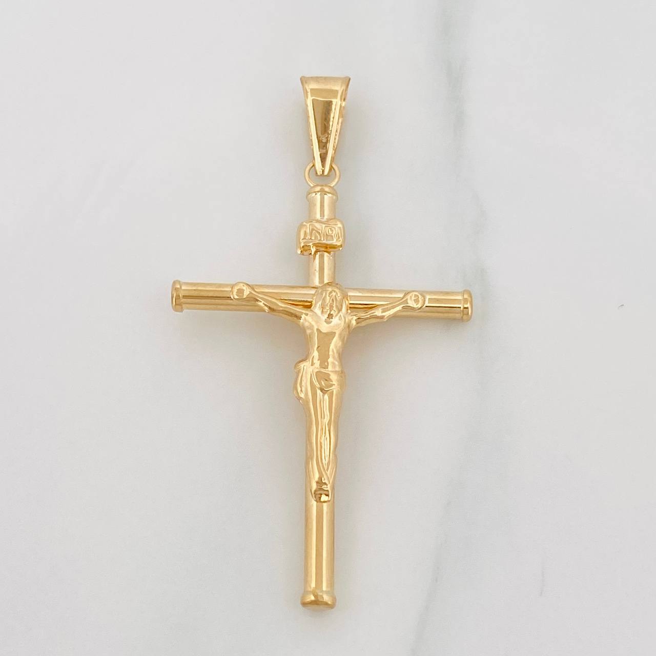 Pendant Cross Christ 2.8g / 2 in Yellow Gold 18K