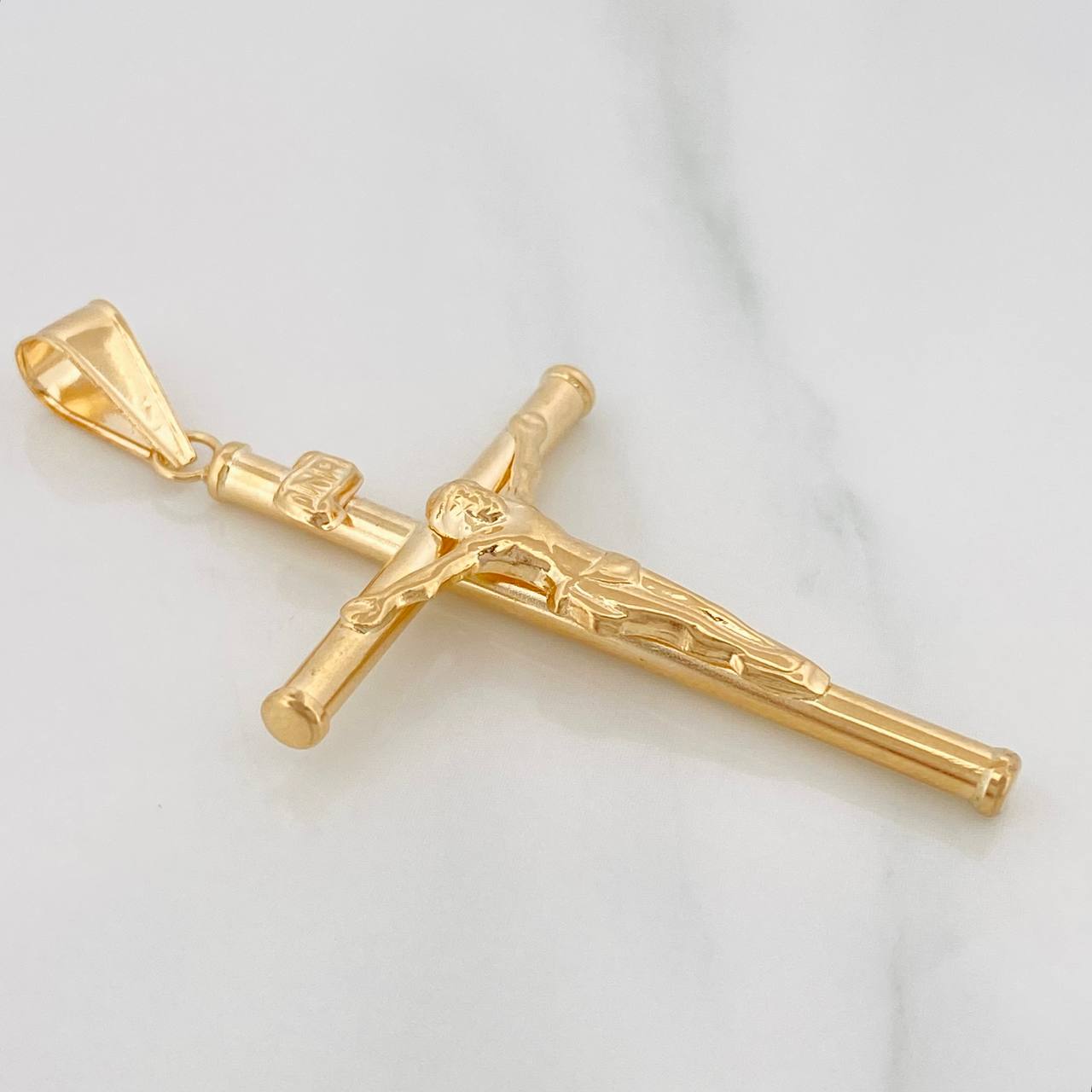 Pendant Cross Christ 2.8g / 2 in Yellow Gold 18K