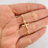 Dije Cruz Cristo 0.85g / 1 1/4 in Oro Amarillo 18K