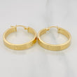 Hoop Earrings Screw 3.35g / 1 1/4 in 18K Yellow Gold