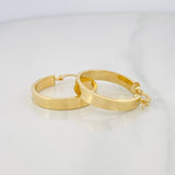 Hoop Earrings Screw 3.35g / 1 1/4 in 18K Yellow Gold