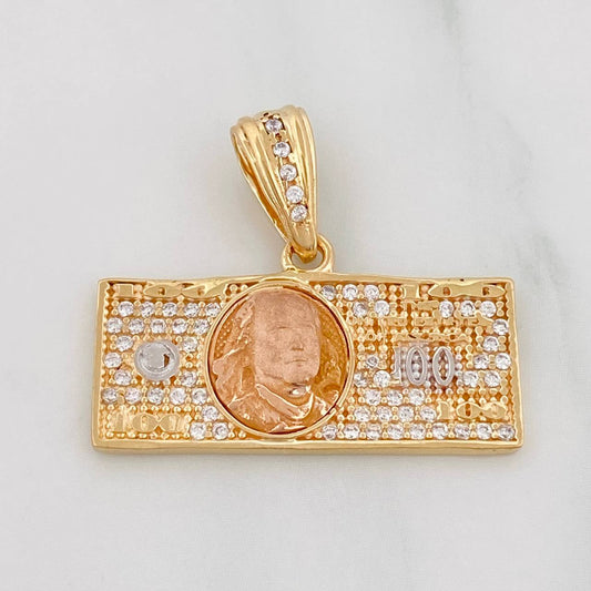 Dije One Dolar 3.65g / 1 1/4 in Tres Oros Amarillo Blanco 18K