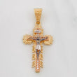 Dije Cruz Cristo Milagroso 3.85g / 1 1/2 in Tres Oros 18K