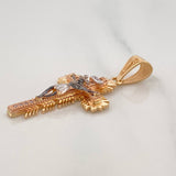 Dije Cruz Cristo Milagroso 3.85g / 1 1/2 in Tres Oros 18K