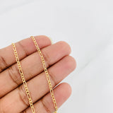 Cadena Fígaro 1.75g / 24 in / 1.9mm Oro Amarillo 18K