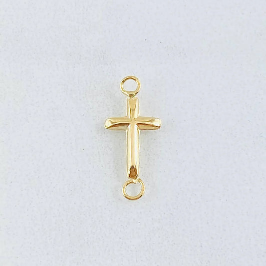 Herraje Cruz Lisa 0.3 g / 3/4 in Oro Amarillo 18K